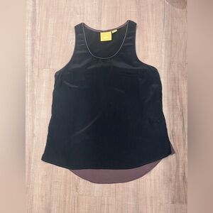 Silk Maeve Black and Brown Tank Top Size 8